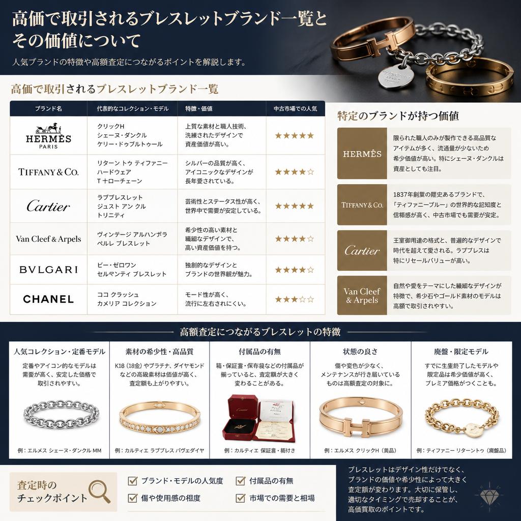 特に注目したいブレスレットブランド