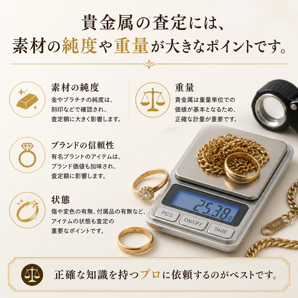 2. 貴金属の査定基準とは？