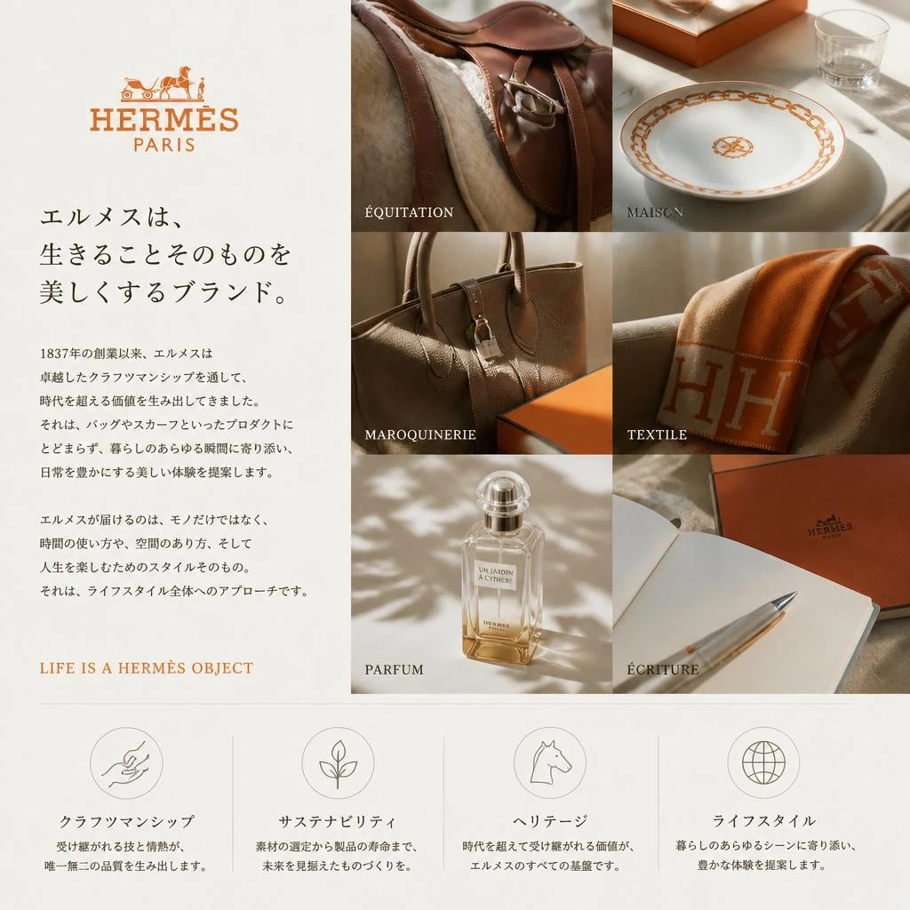 エルメスが提案するライフスタイル